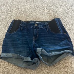 Maternity jean shorts